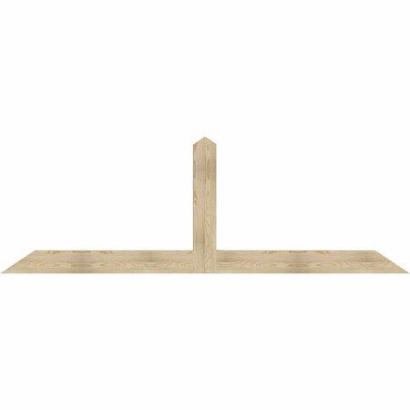 Ekena Millwork Portland Rough Sawn Timber Gable Bracket, Douglas Fir, 108"W x 36"H x 4"D x 6"F, 8/12 Pitch GBW108X36X0406POR00RDF